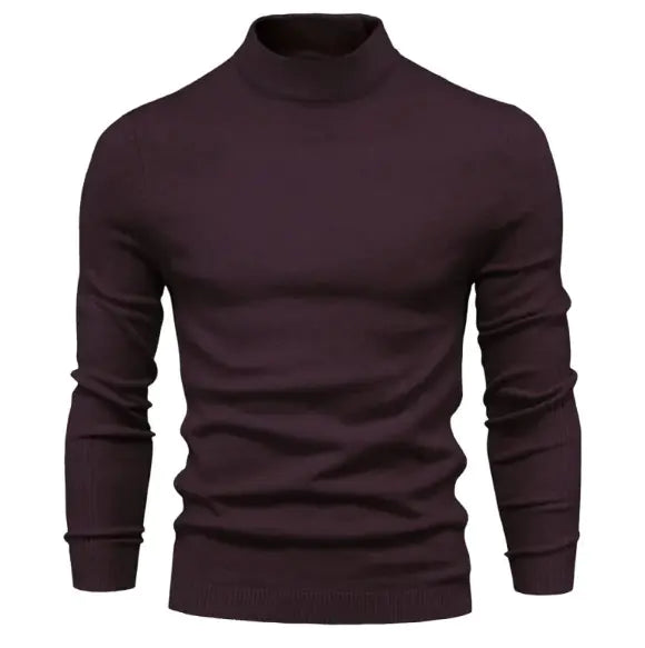 Mid Neck And Slim Trim Sweater