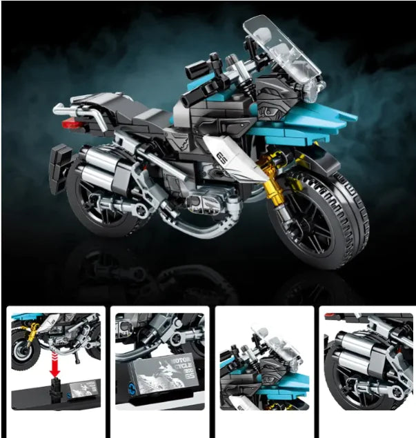 Kids' Motorcycle Building Block Model Kit