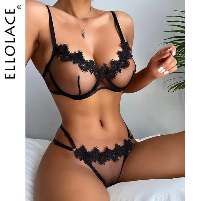 Ellolace Sinnliche Dessous Frau Transparente Spitze Exotische Kostüme