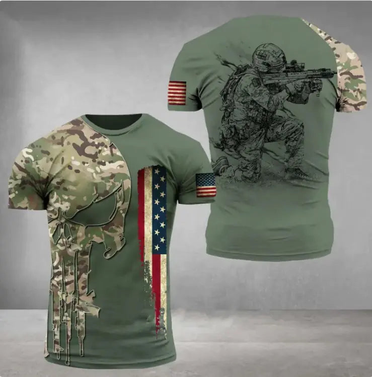 Military Printed 3dT-Shirt