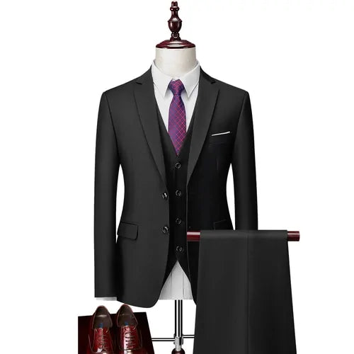 Pure Color Men's Business Suit