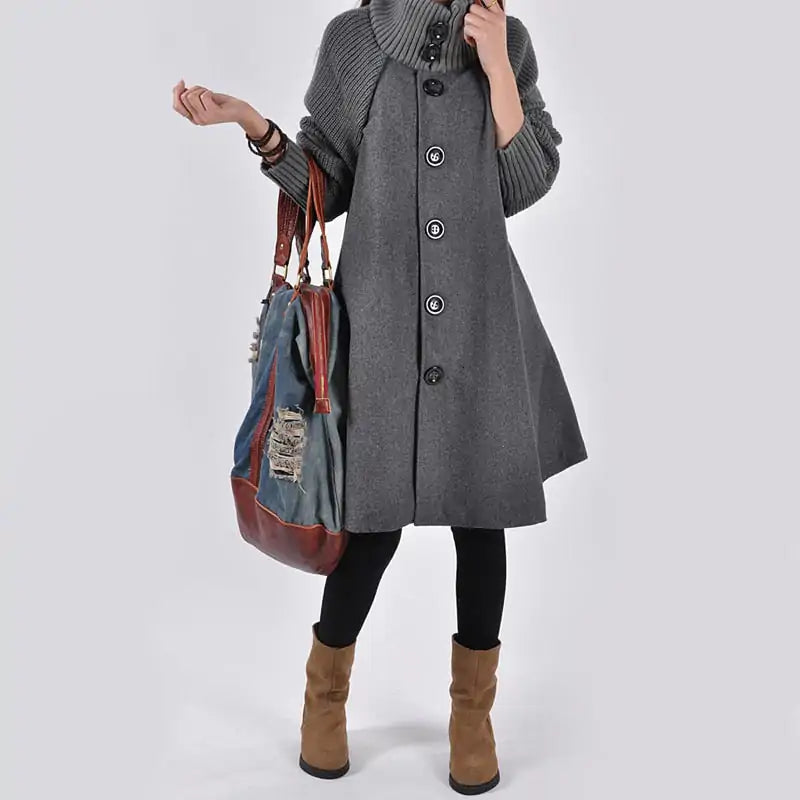 Loose Woolen Coat \Cape