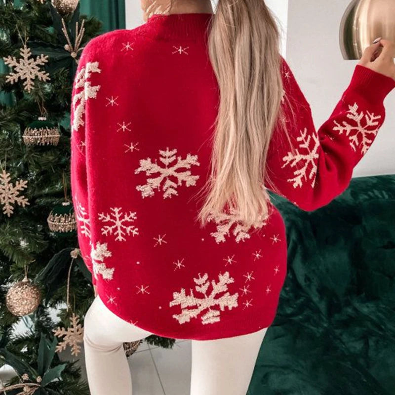 Weihnachtspullover Schneeflockenpullover