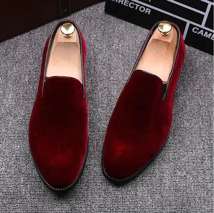 Wildleder-Loafer mit roter Unterseite für Herren