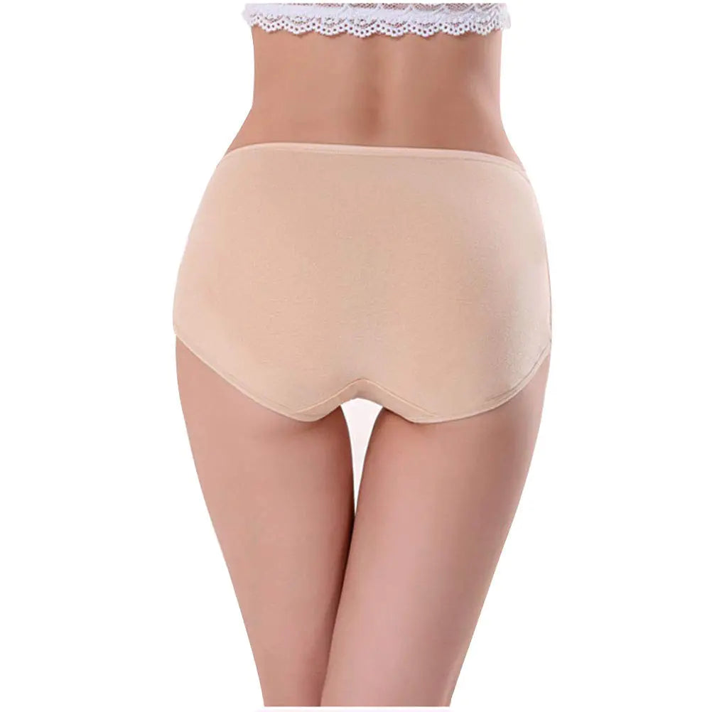 Damenunterwäsche, Baumwolle, mittlere Taille, kein Muffin-Oberteil, volle Abdeckung, Slip, Damenhöschen, Dessous, Unterwäsche für Frauen, Multipack, klein, Multi-h-5er-Pack