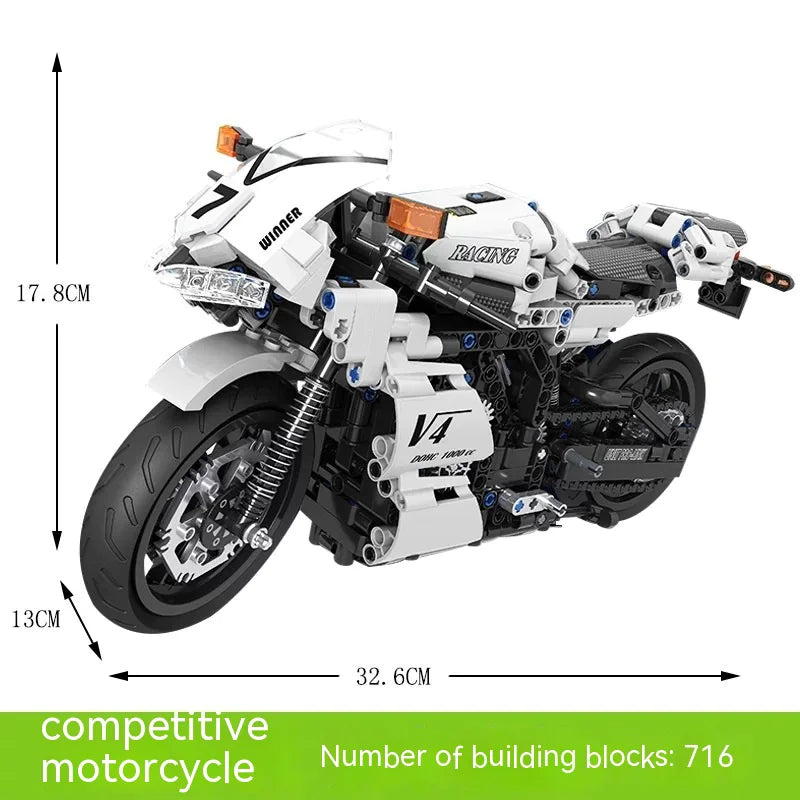 Motorcycle Building Block Model Toy