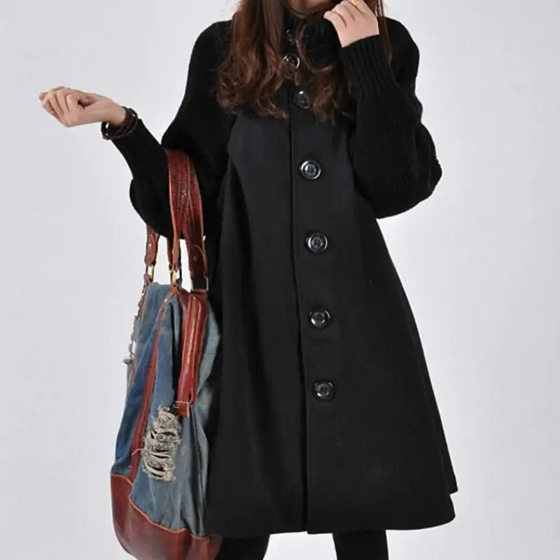 Loose Woolen Coat \Cape