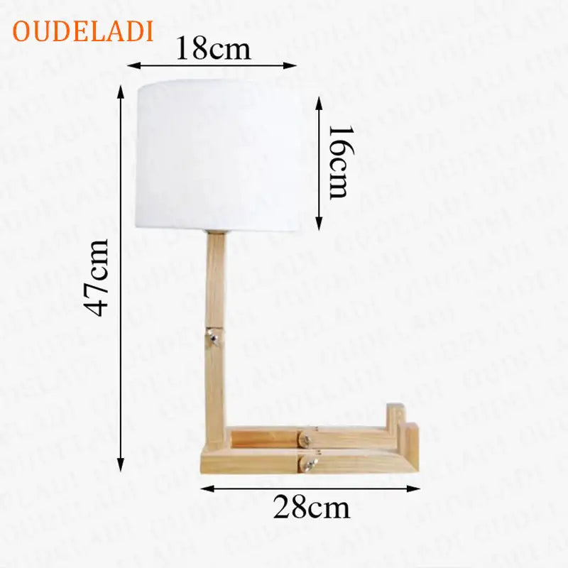 Robot Shape Wooden Table Lamp