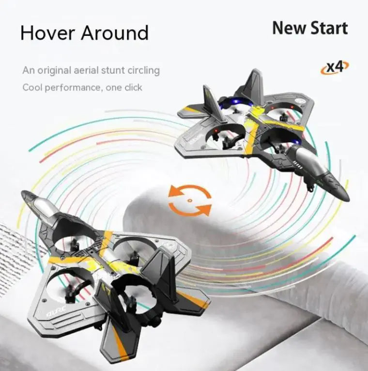 Children's Remote Control Aircraft V17 Fighter Drone Drop-resistant Foam Fixed Wing Glider Stunt Boy Toy