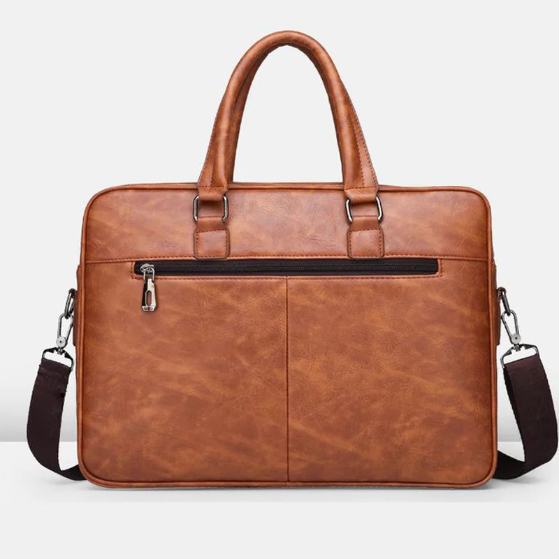 Sleek PU Leather Business Briefcase