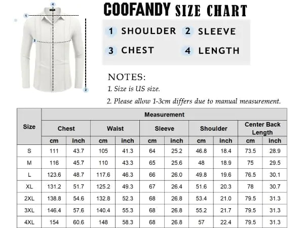 COOFANDY Mens Cuban Guayabera Shirt Casual Button Down Shirts Long Sleeve Summer Beach Shirts 4X-Large Dark Blue