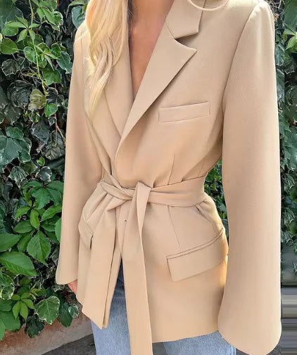 Women's Fashion Casual Solid Color Suit Coat