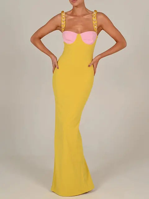 Elegant Strapless Sexy Bodycon Maxi Dress