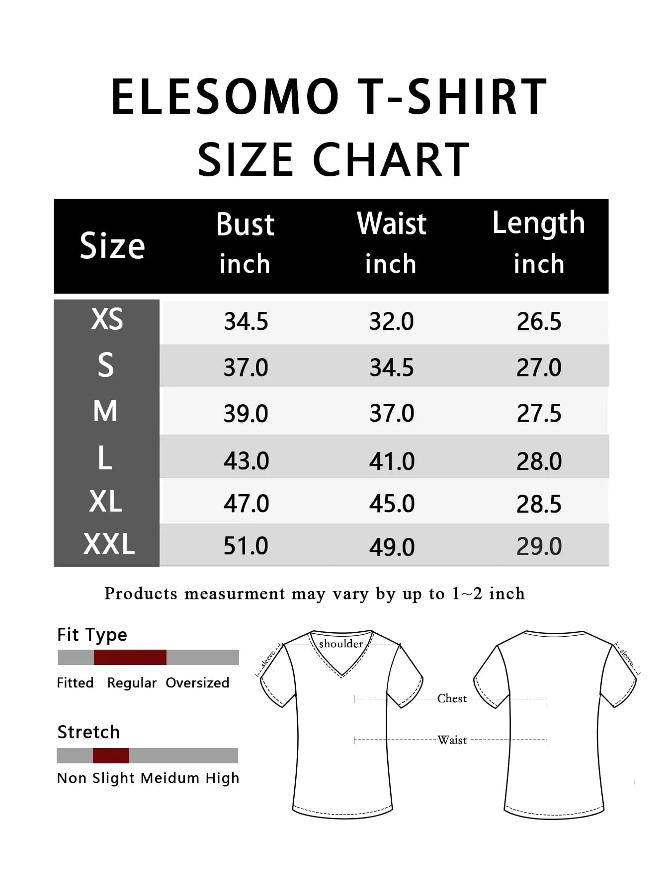 Elesomo Womens T Shirts V Neck Summer Short/Long Sleeve Cotton Tops Tees Medium B:awhite