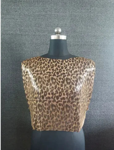 Women's Sequin Metallic Top