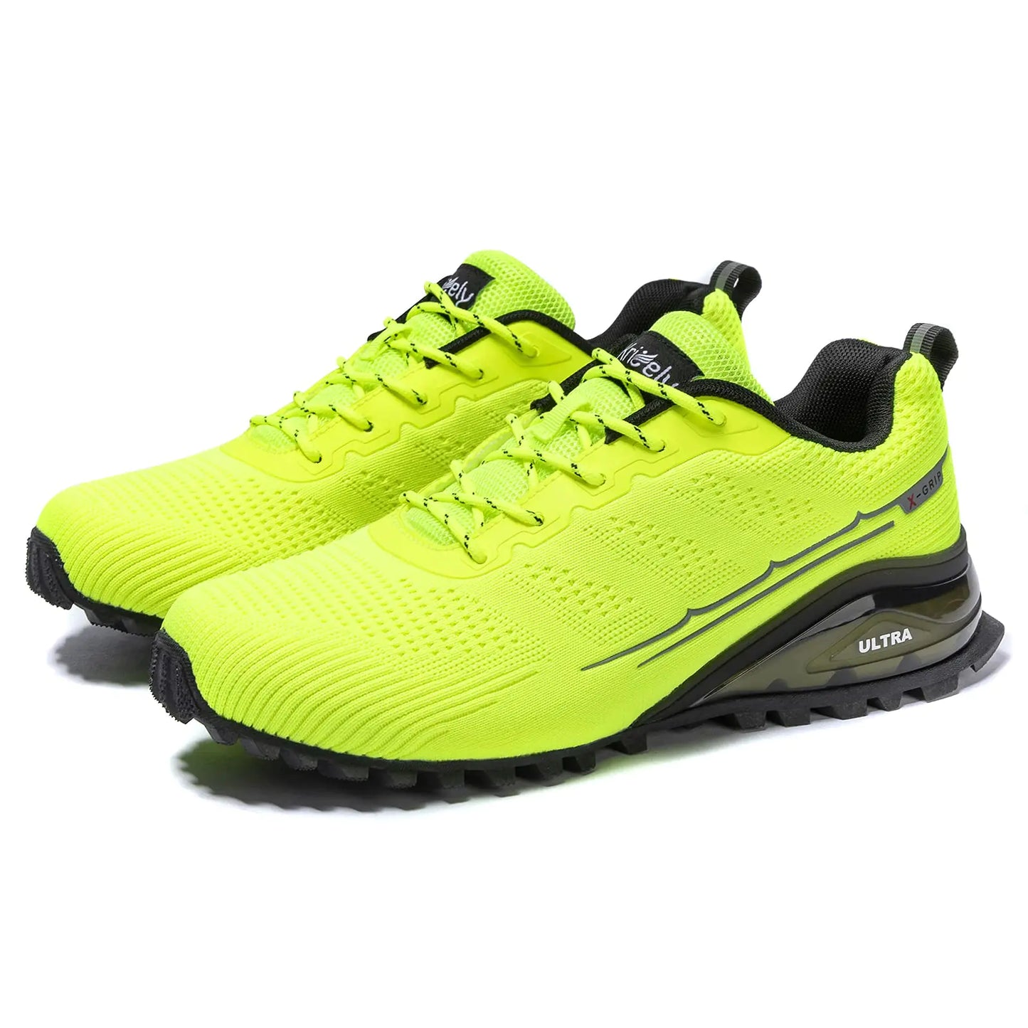 Kricely Herren Trailrunning-Schuhe, modische Walking- und Wander-Sneaker für Männer, Tennis- und Cross-Trainingsschuhe, Outdoor-Sneaker, lässige Workout-Schuhe für Herren, Größe 43, fluoreszierendes Grün