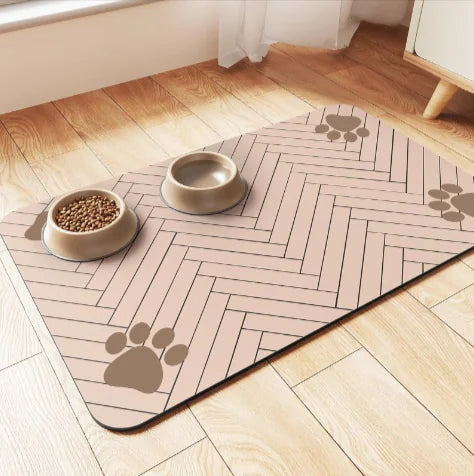 Splash-Proof Feeding Mat for Cats & Dogs | Quick-Drying & Water-Absorbing Floor Protector