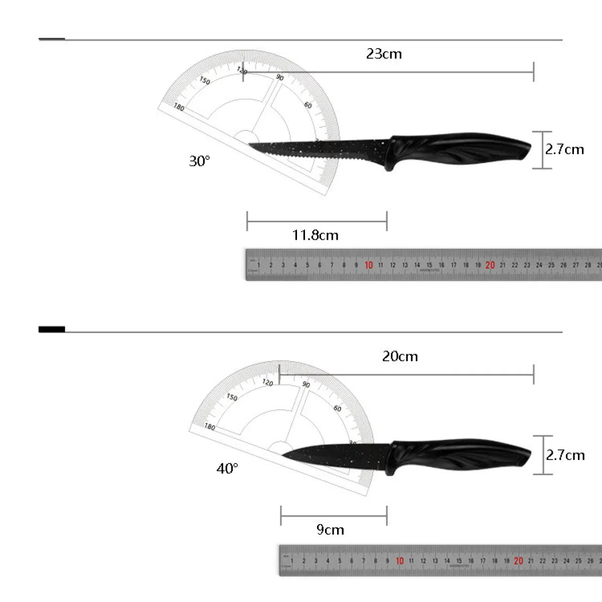 Full Set Of Stainless Steel Kitchen Knives