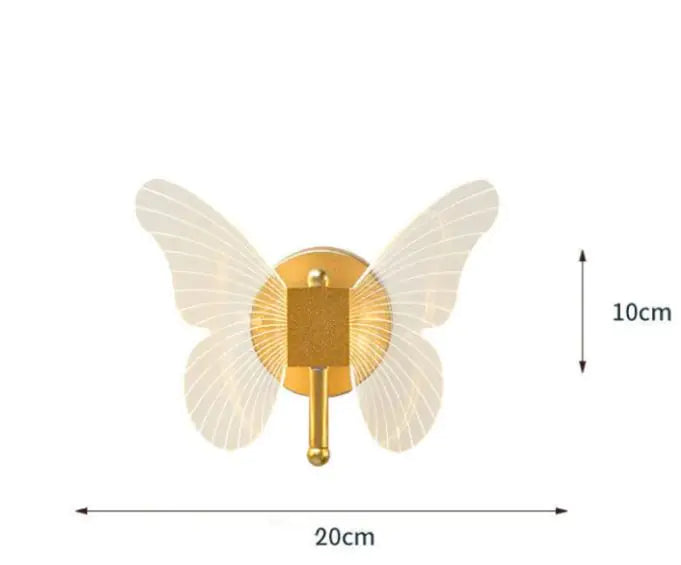 Butterfly Wall Lamp Light Luxury Bedside Warm Decoration