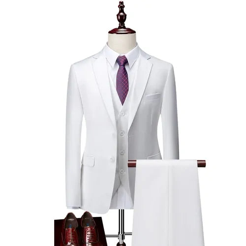 Pure Color Men's Business Suit