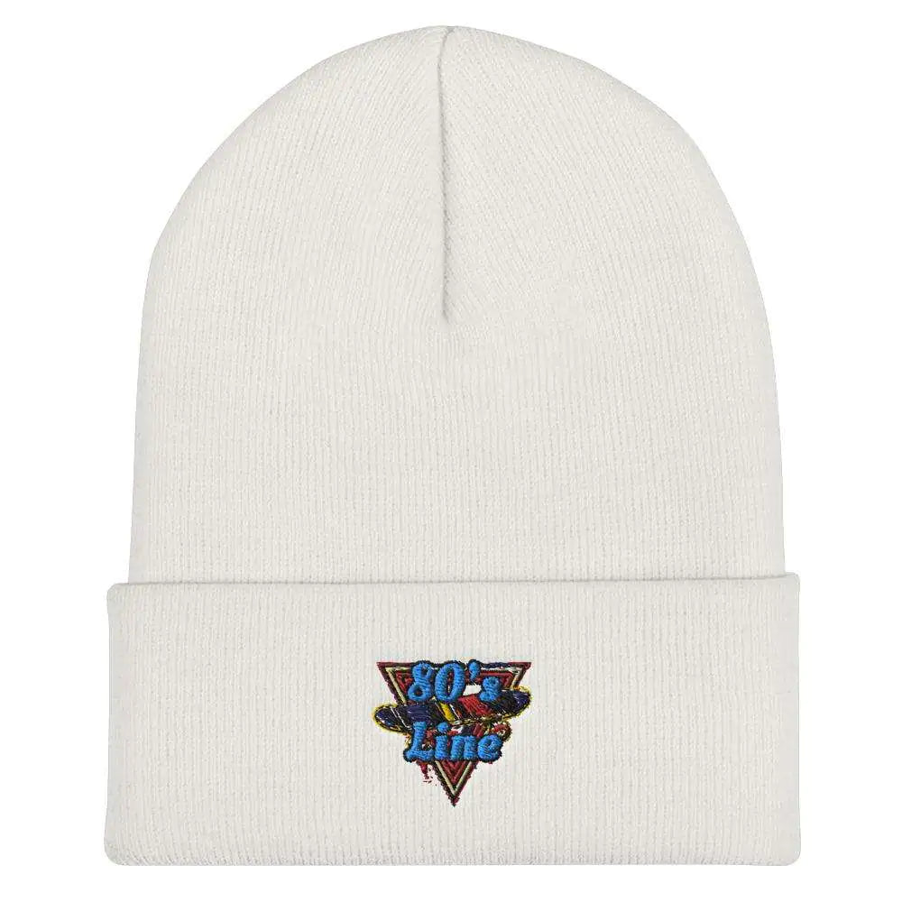 Unisex 80's Line Cuffed Beanie