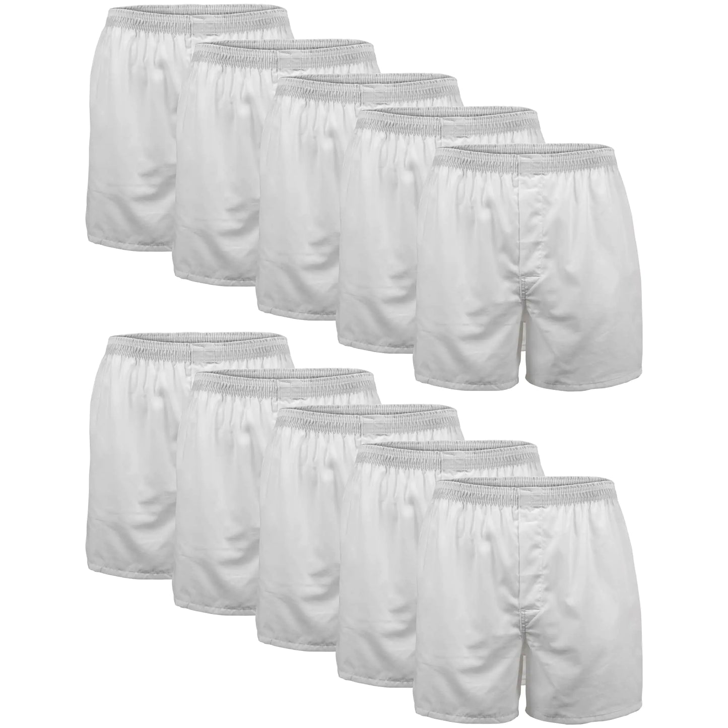 Gildan Men's Underwear Boxers, Multipack Woven XX-Large White (10-pack)