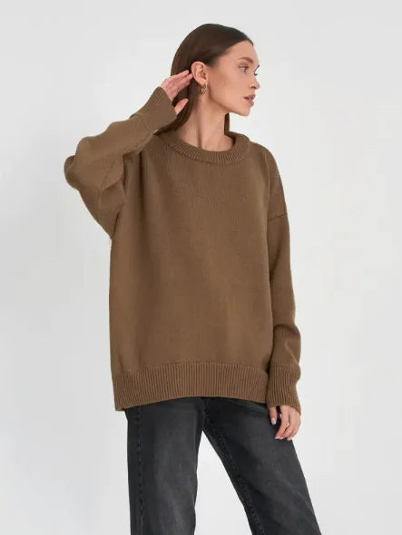 Loose Crew Neck Sweatshirt for Women