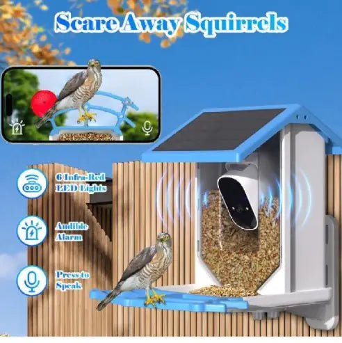 Solar Bird Feeder With Camera